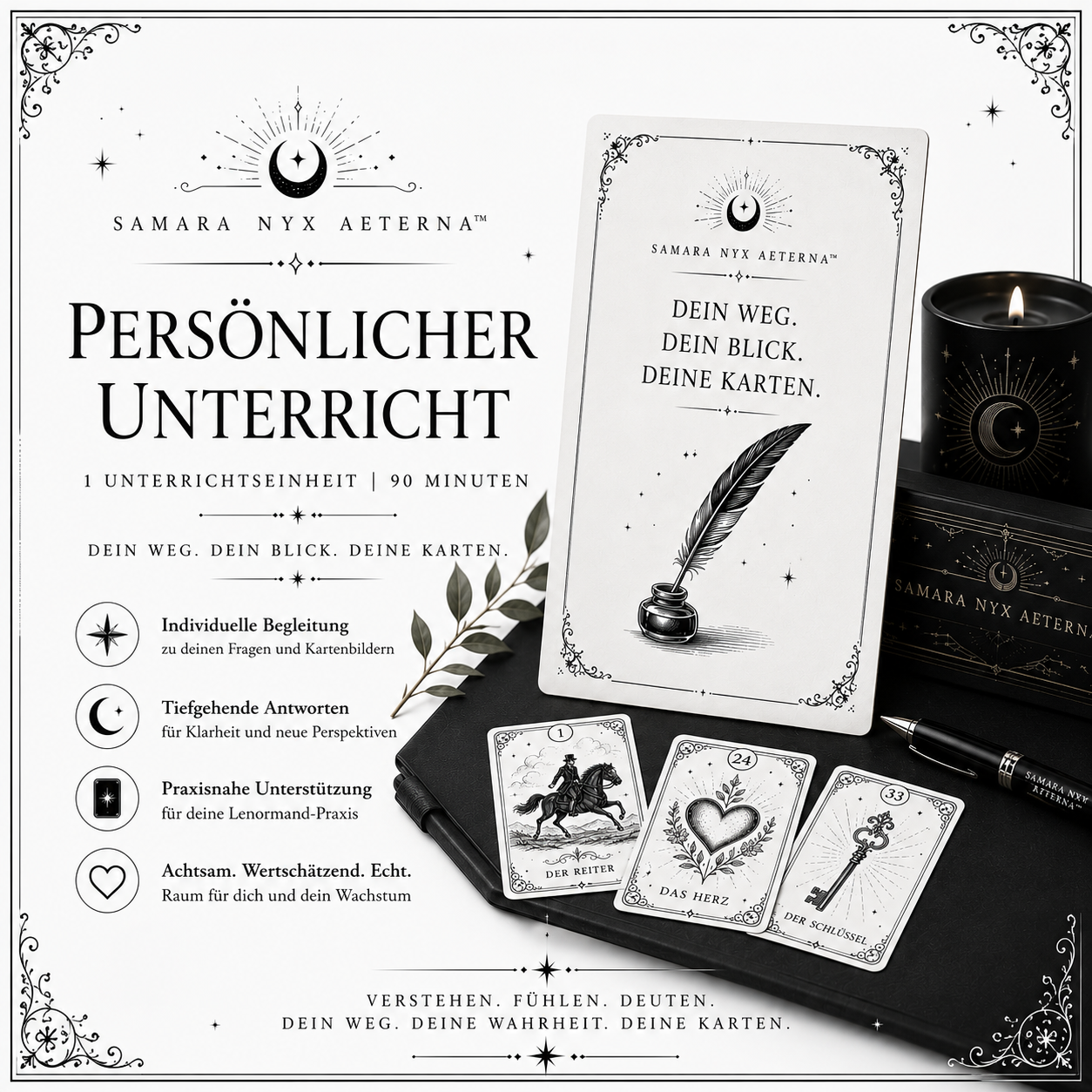 Lenormandkarten Einweihung Zusatzmodul + pers&ouml;nliche Unterst&uuml;zung (1 x 90 Minuten)