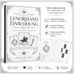 Lenormandkarten Einweihung Arbeitsbuch + Kartendeck + Selbststudium